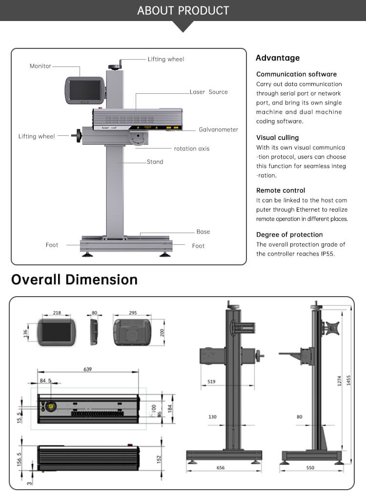 Datadora e Marcadora a laser de CO2 CL500F